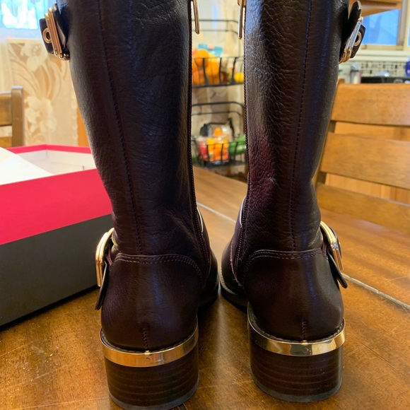 VINCE CAMUTO WINDY MID CALF MOTO BOOTS Leather - Picture 5 of 8